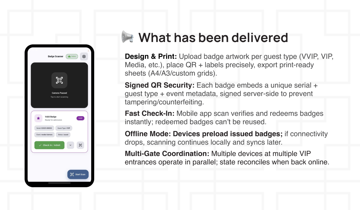 EOTC QR code scanning interface