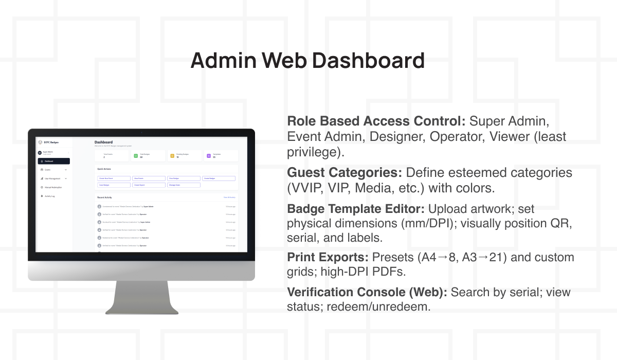 EOTC attendee verification dashboard