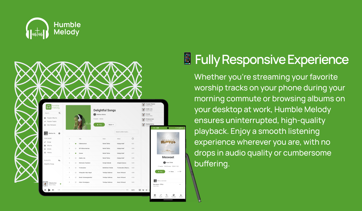 Humble Melody playlist view