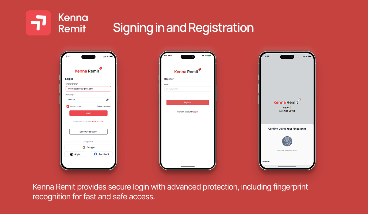 Kenna Remit transaction history